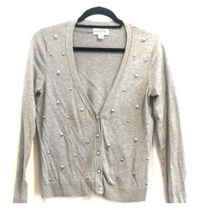Gray cardigan with jewels